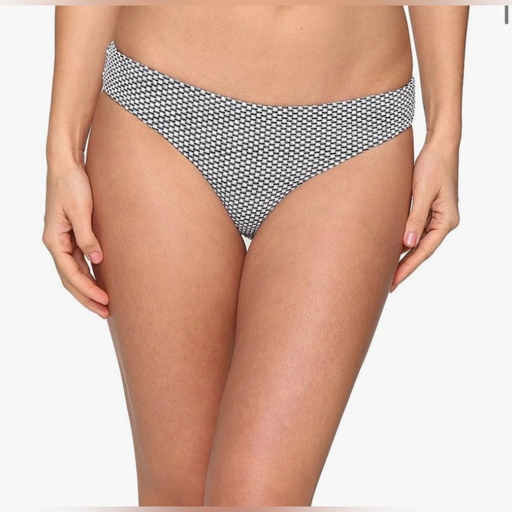 🌴Onia Women's Lily Swim Bikini Bottoms Dot White/Black NWT Sz S🌴